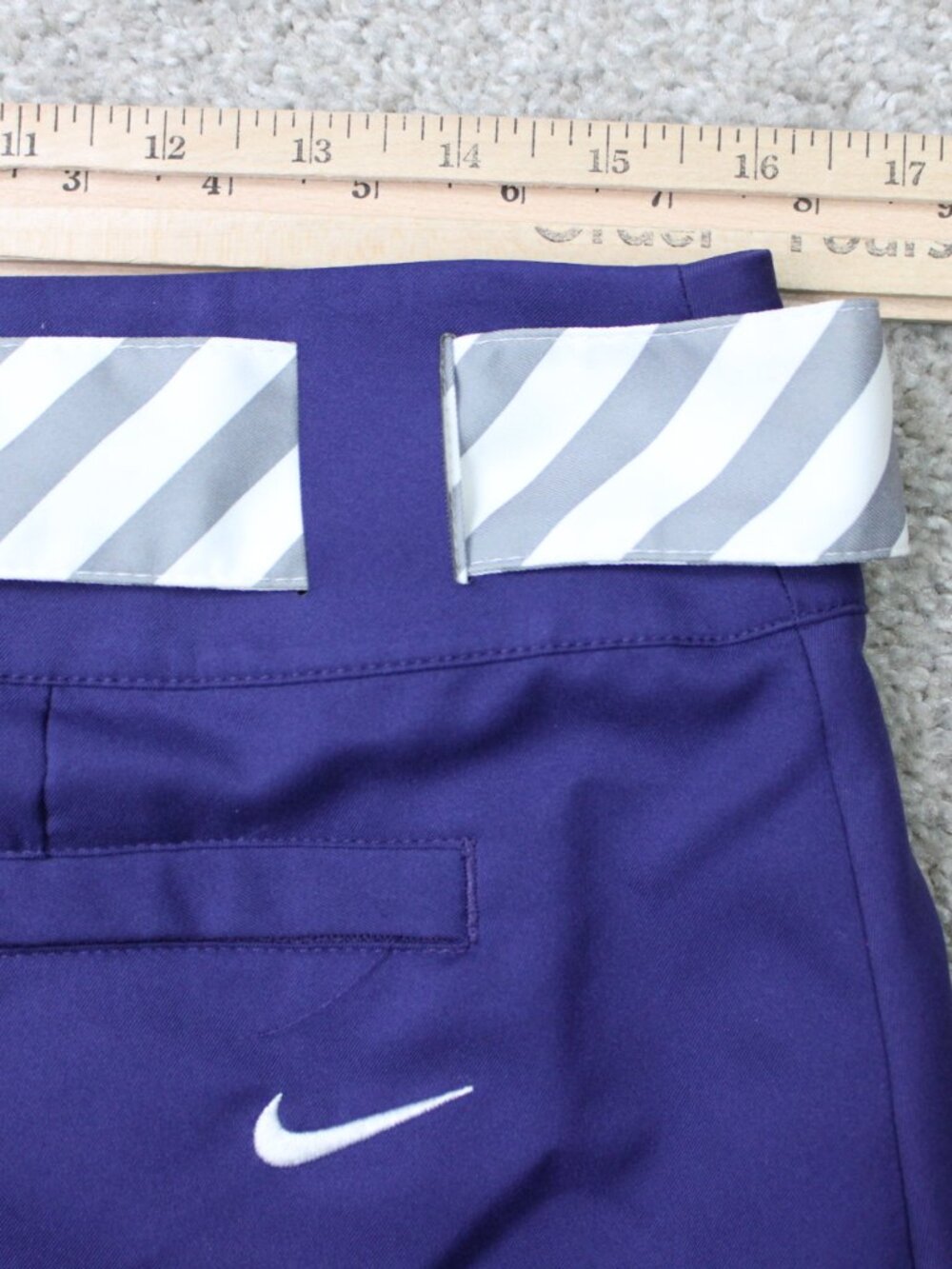 Nike Golf Skort Womens 8 Purple Tour Performance Pleated Shorts Dri-Fit w/ Belt - Picture 6 of 10